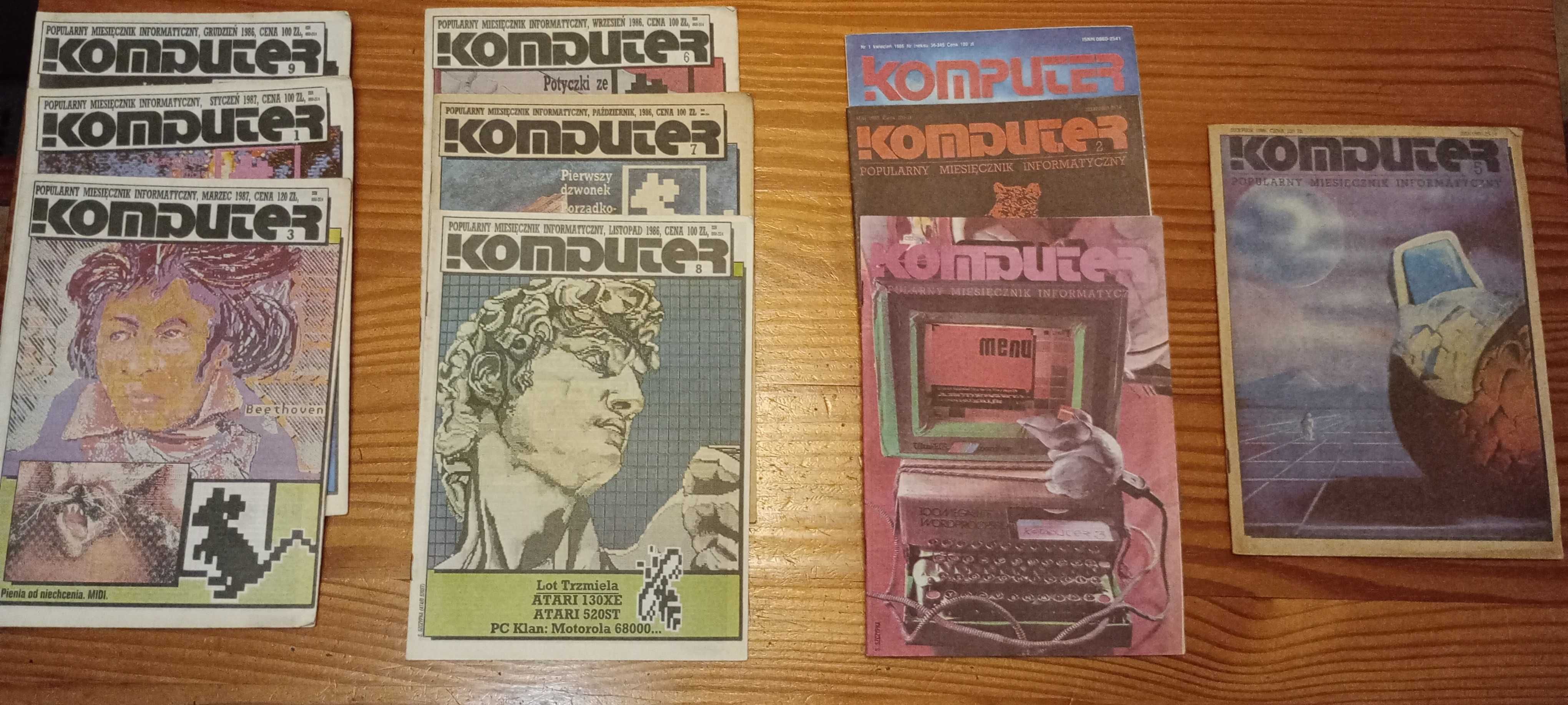 Stare czasopisma BAJTEK, Komputer, Mikroklan, CHIP, PC-MAGAZINE, IKS