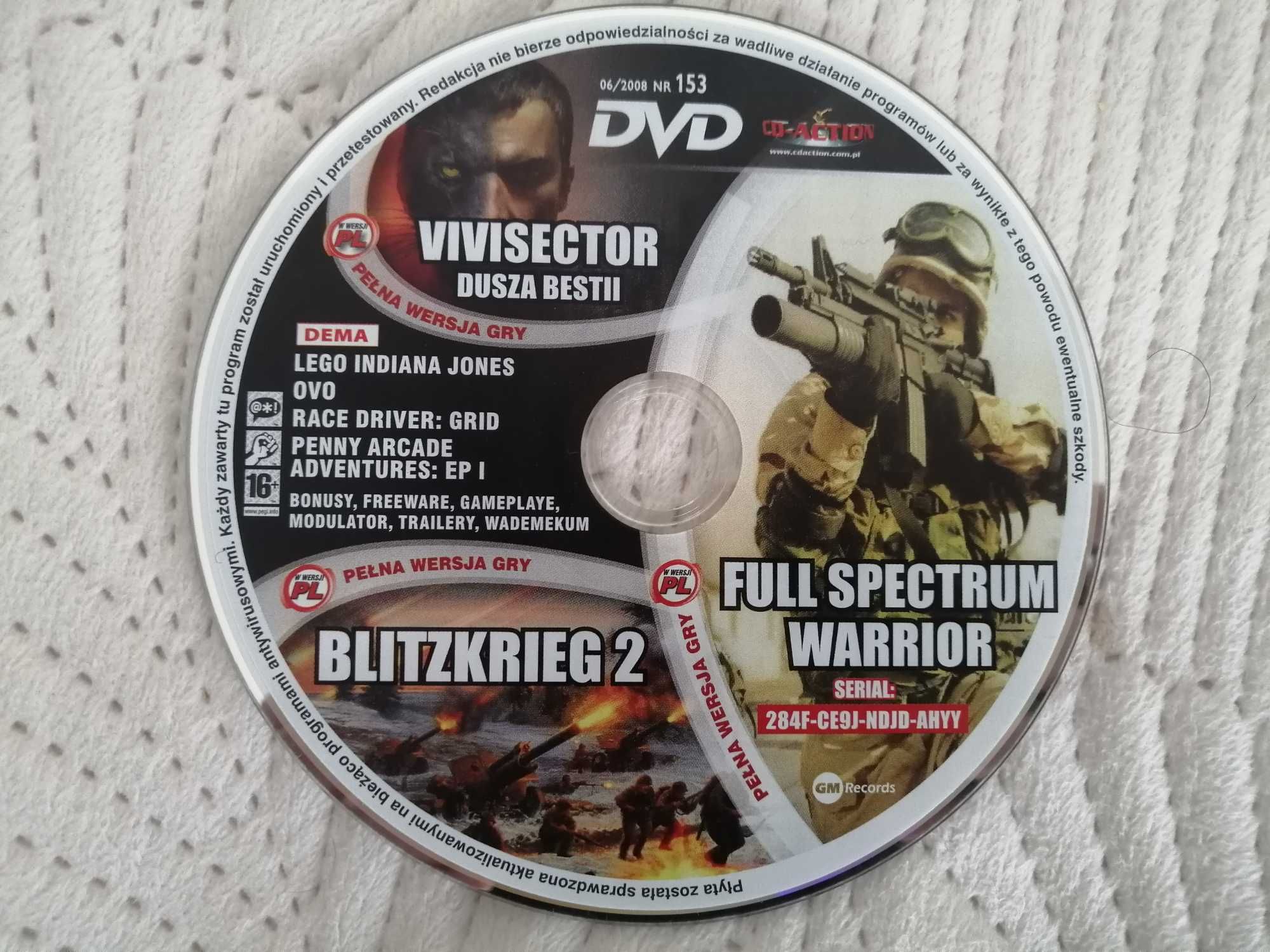 Vivisector: Dusza Bestii / Blitzkrieg 2 / Full Spectrum Warrior PC