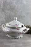 Porcelanowa waza w różowe kwiaty Wałbrzych porcelana prl vintage retro