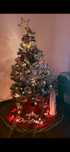 Arvore de natal com neve mais kit completo
