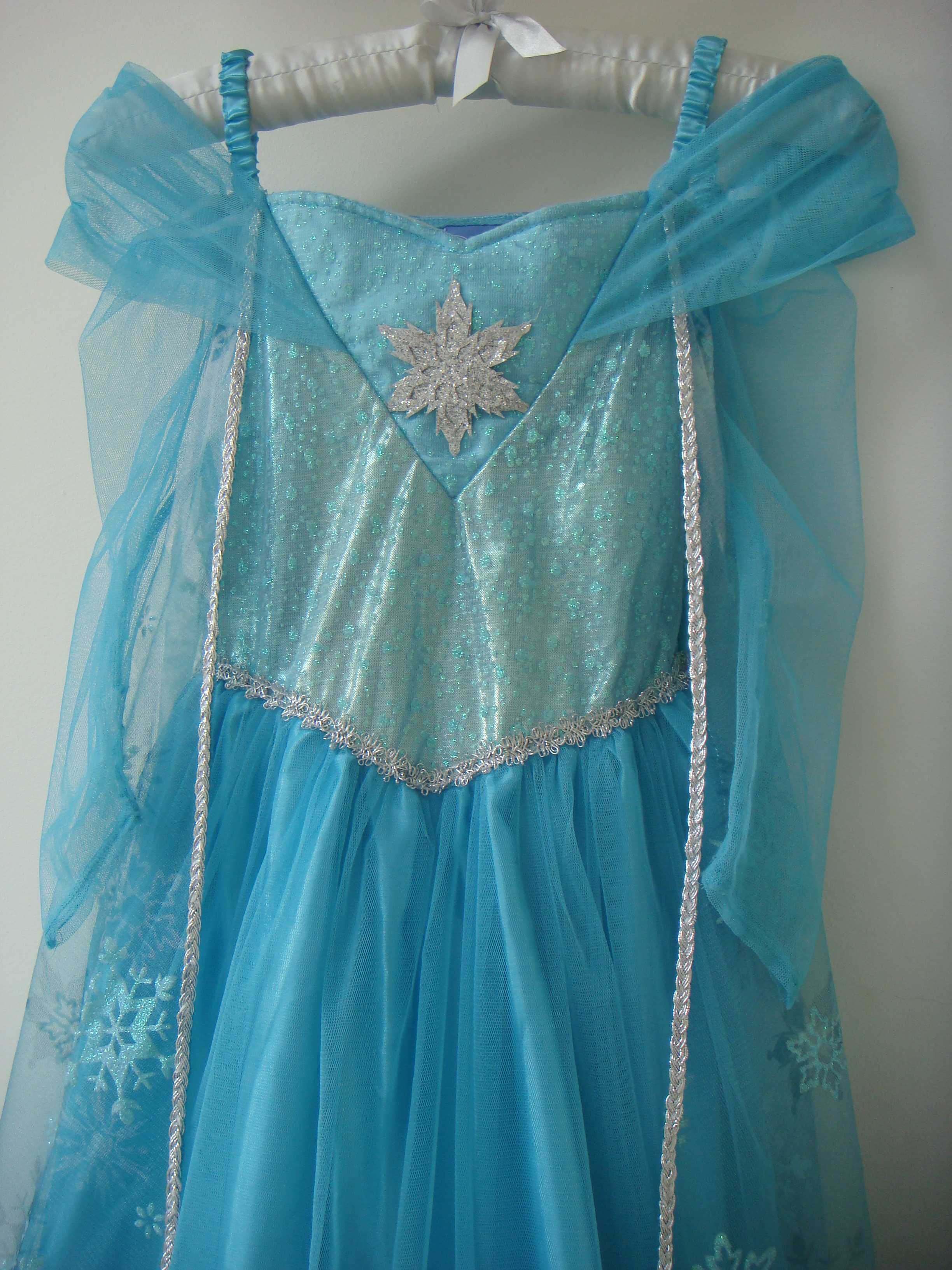 PIĘKNY strój KSIĘŻNICZA ELZA Kraina Lodu Frozen Disney roz. 122/128