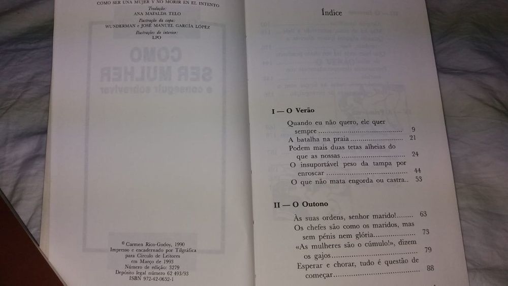 Livro " Como ser Mulher e conseguir sobreviver"