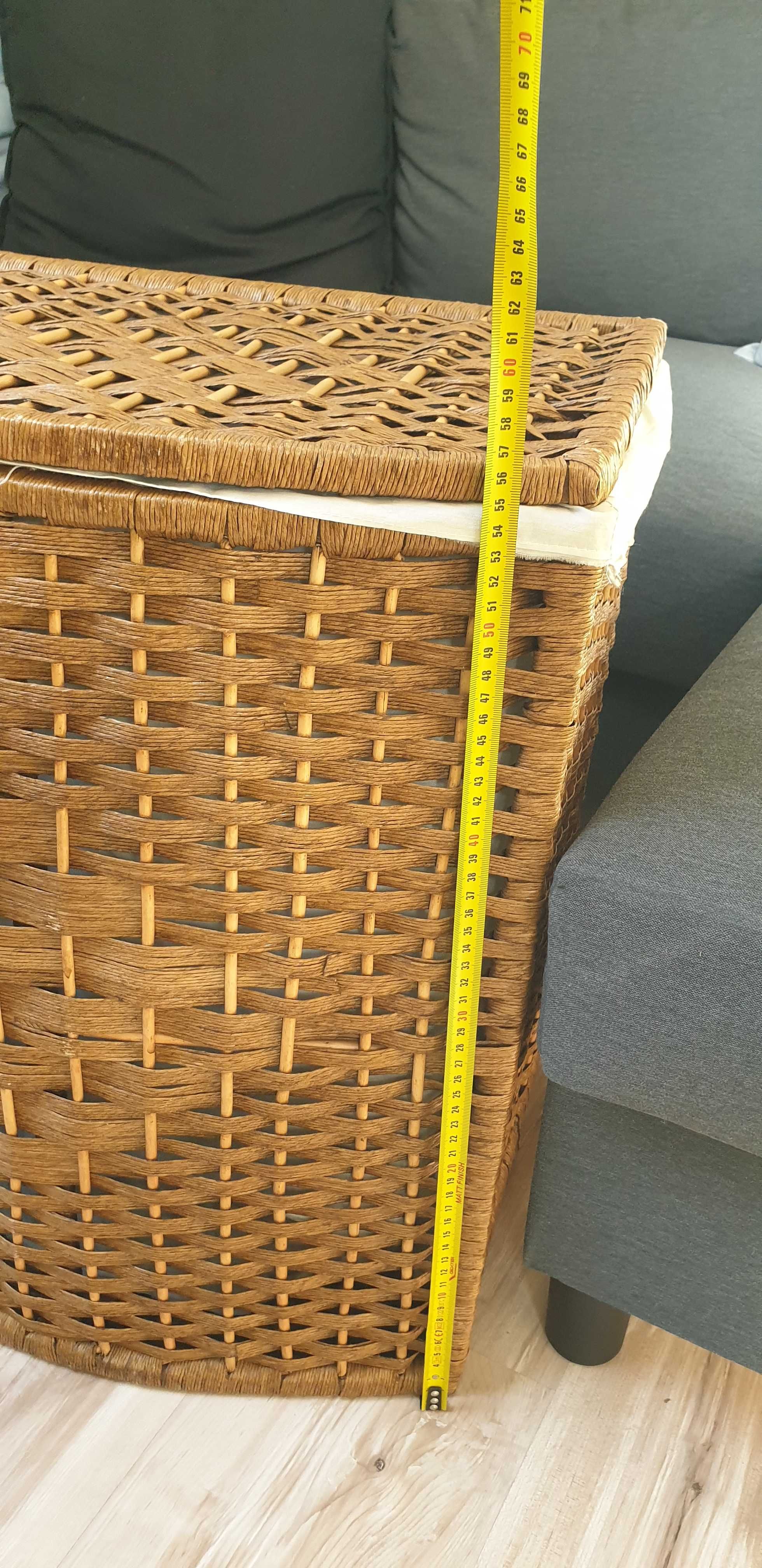 Kosz na pranie z wikliny, eko ratan 2szt.