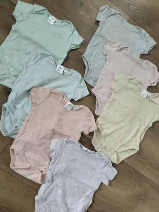 Duży zestaw body krótki rękaw 74/80 Zara 5.10.15