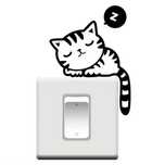 Interruptor - gato a dormir (vinil decorativo) (portes grátis)