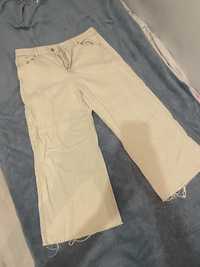 широкие белые джинсв