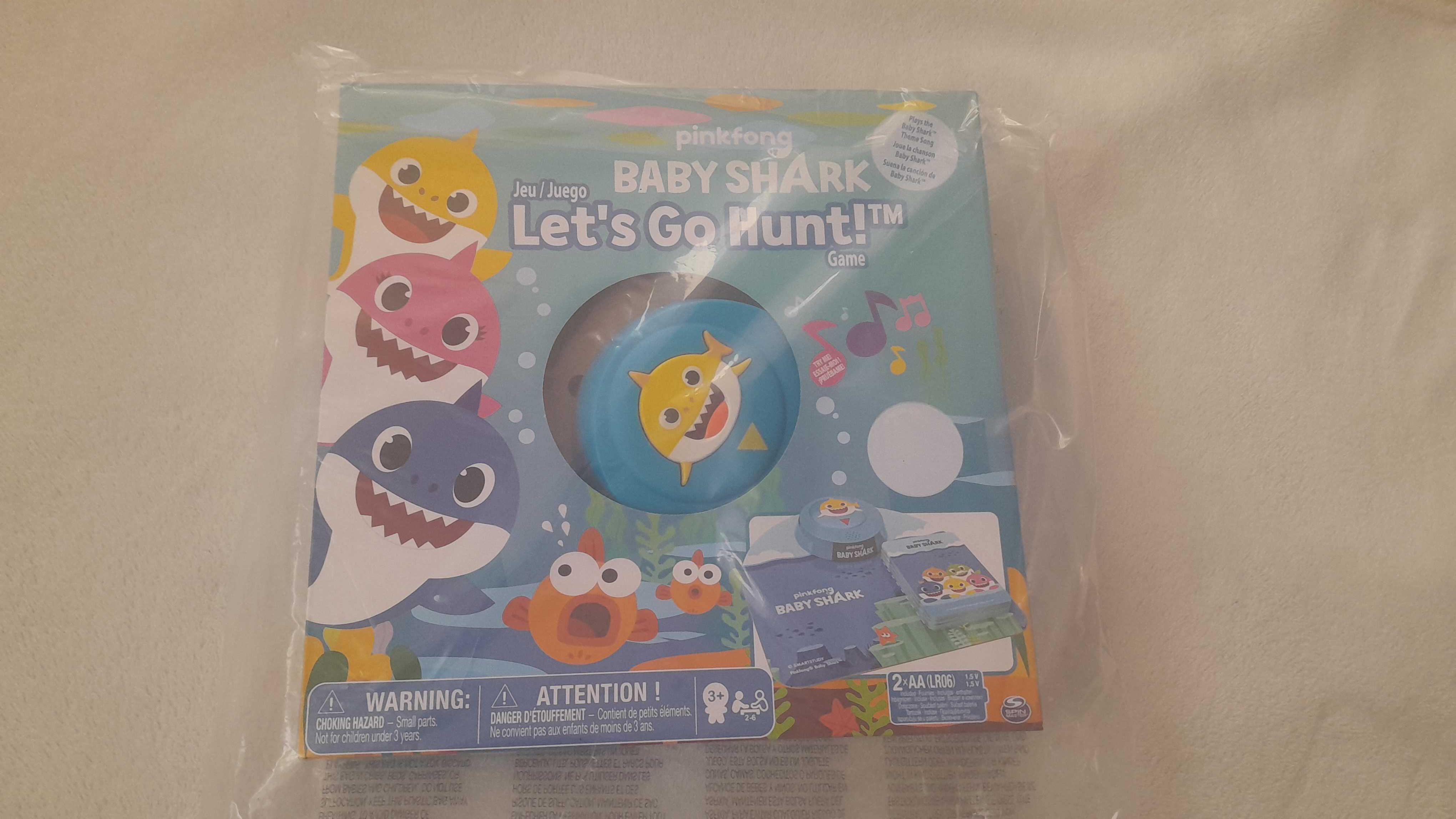 Gra planszowa karciana z muzyką Baby Shark 3+ język angielski