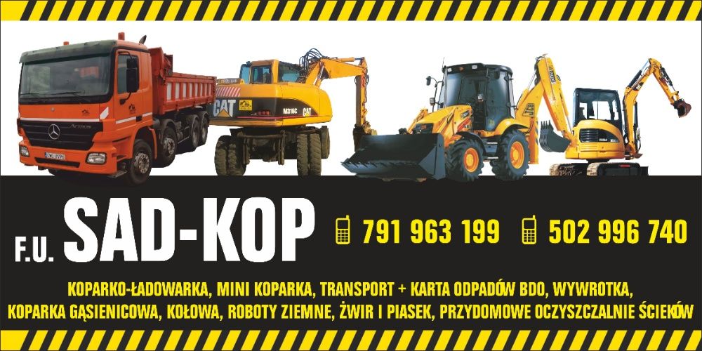 transport wywrotką 20t 15 piasek gruz usługi koparko ładowarka koparka