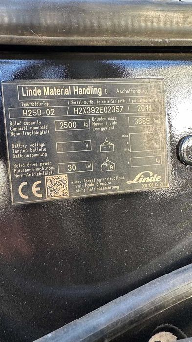 Linde Material Handling H25D-02 рік випуску 2014