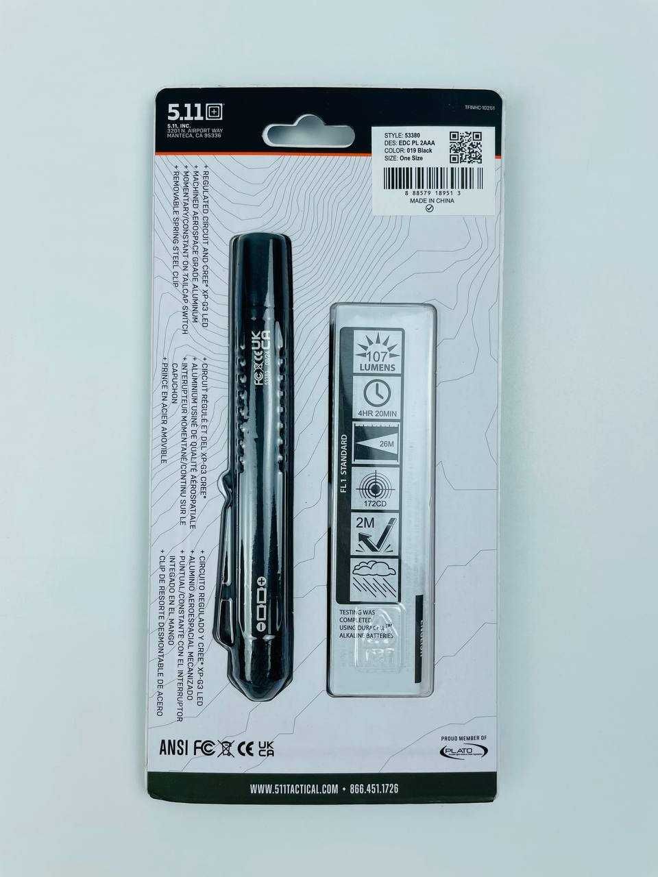 Ліхтар тактичний 5.11 Tactical "EDC PL 2AAA" Black, арт: 43120