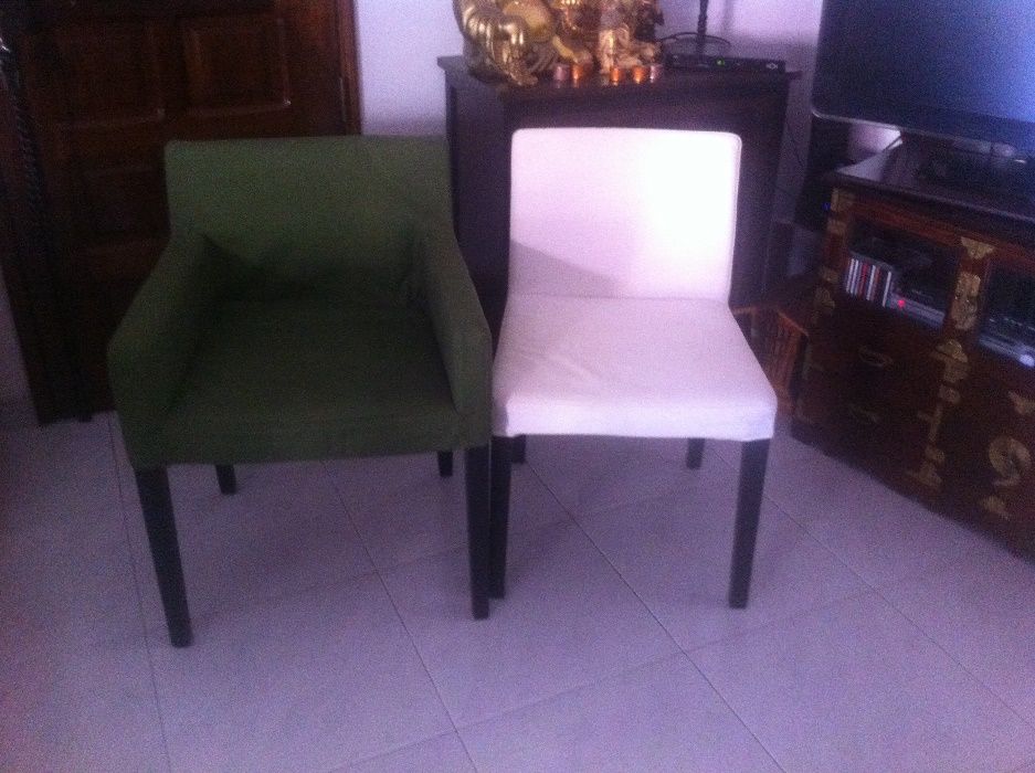 Lote de cadeiras (6) com capas incluídas preço imbatível