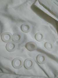 uszczelki silikonowe białe małe O-ringi