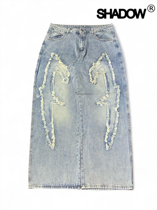 Baggy jeans “FF” | Широкі джинси голубі sk8 opium type jaded bershka