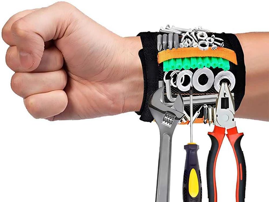 Opaska magnetyczna na śruby gwóździe narzędzia nadgarstek mocna rękę