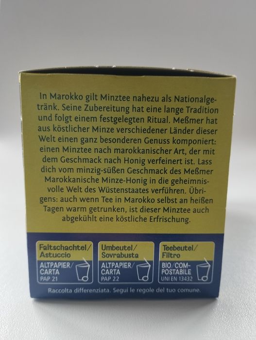 Herbata Messmer Marokańska Mięta Miód z Niemiec