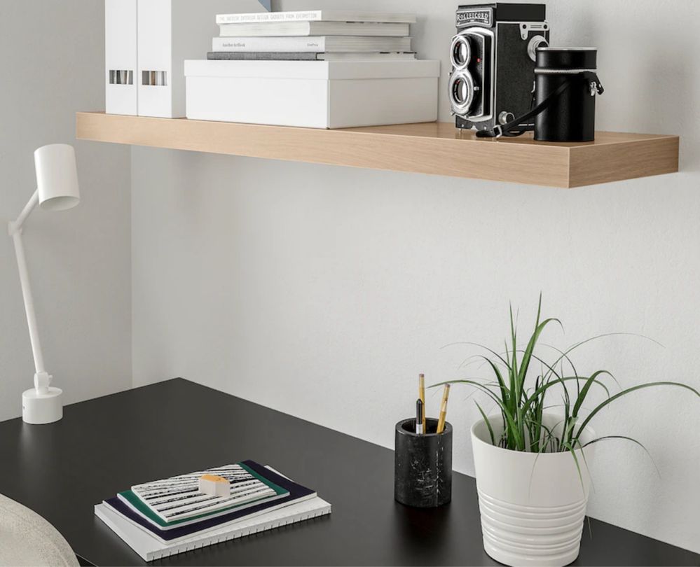 Półki ścienne x 2 IKEA dąb bejcowany na biało