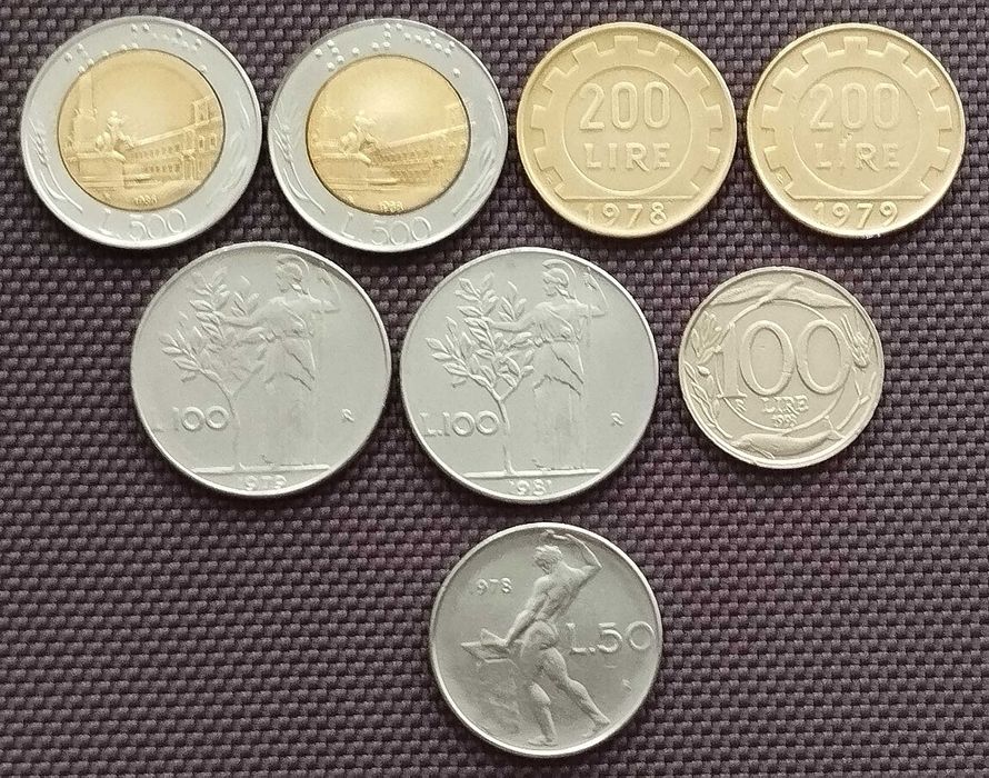 Колекція 8 монет Італії