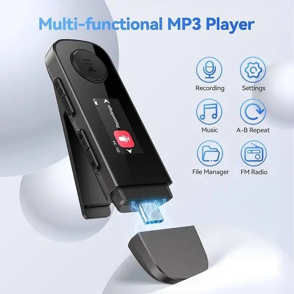 MP3-плеєр AGPTEK U5PL 2 в 1 з Bluetooth
