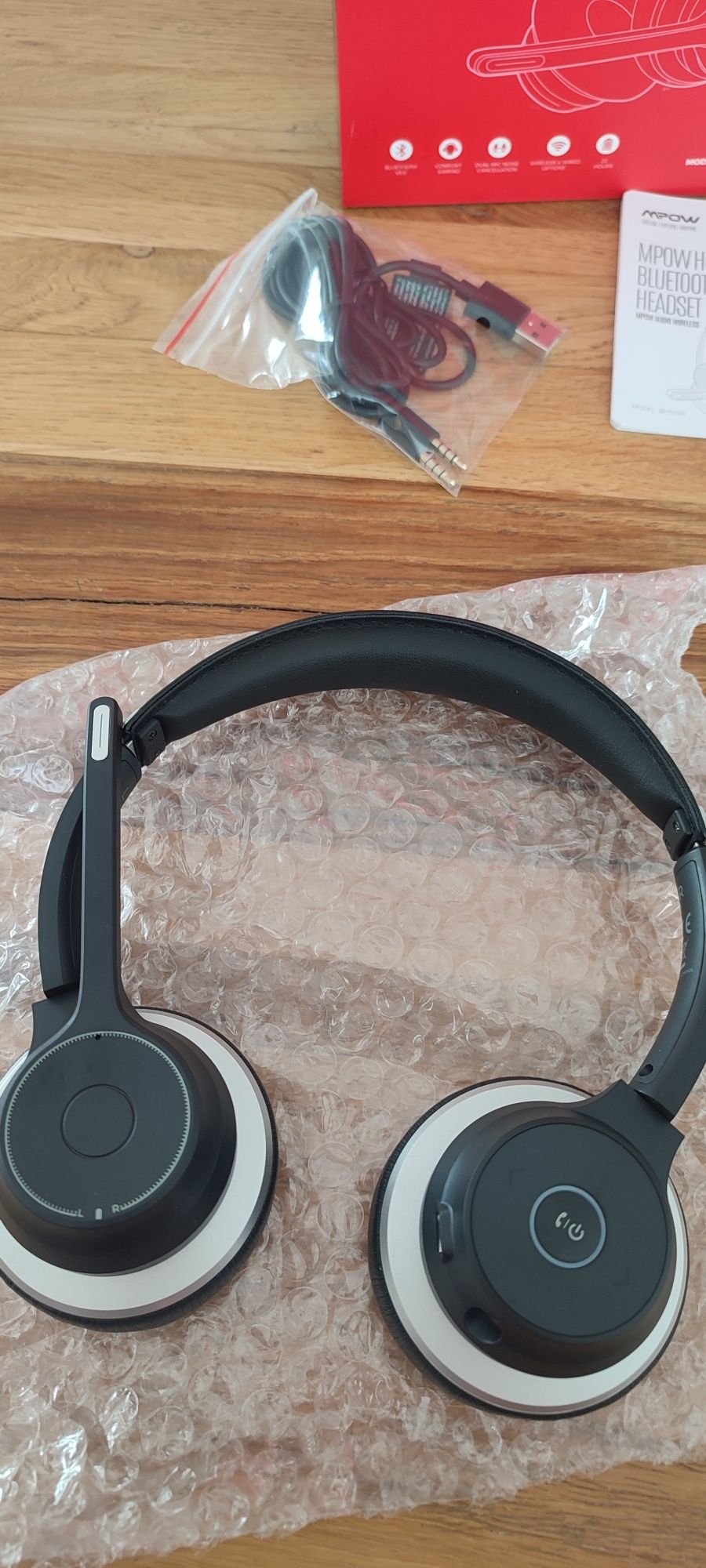 Słuchawki z mikrofonem do gier bluetooth bezprzewodowe call center