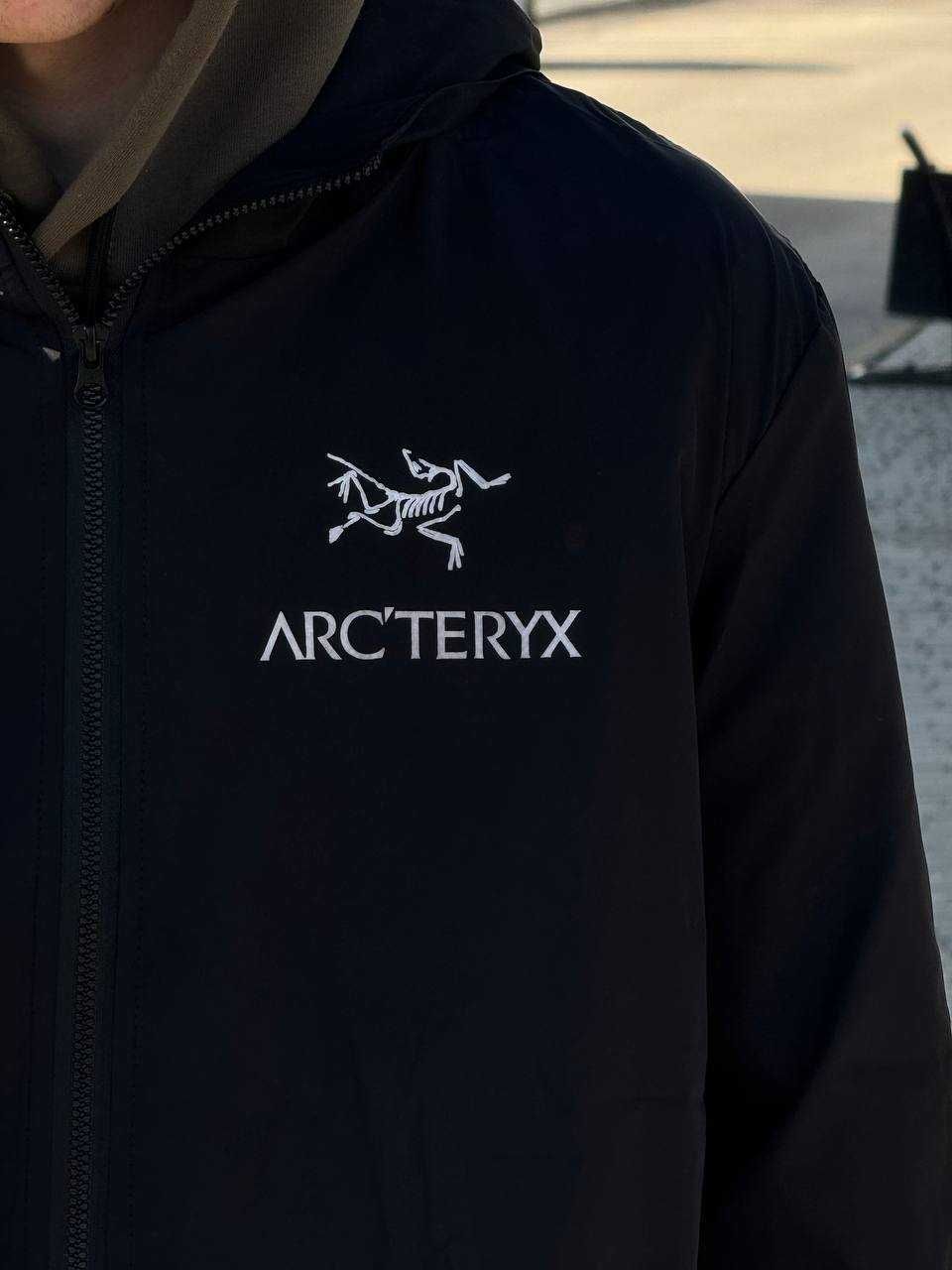 XS S M L XL // Ветровка черная мужская Arcteryx GoreTex / Артерікс