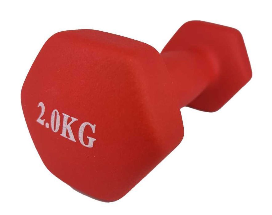 Hantle neoprenowe 2x2kg zestaw 4kg hantelki winylowe FITNESS GD