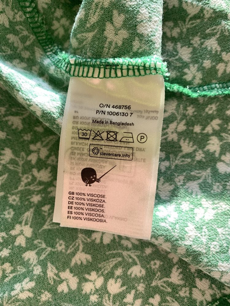 Жіноча зелена міні сукня сорочка на гудзиках з квітковим принтом monki