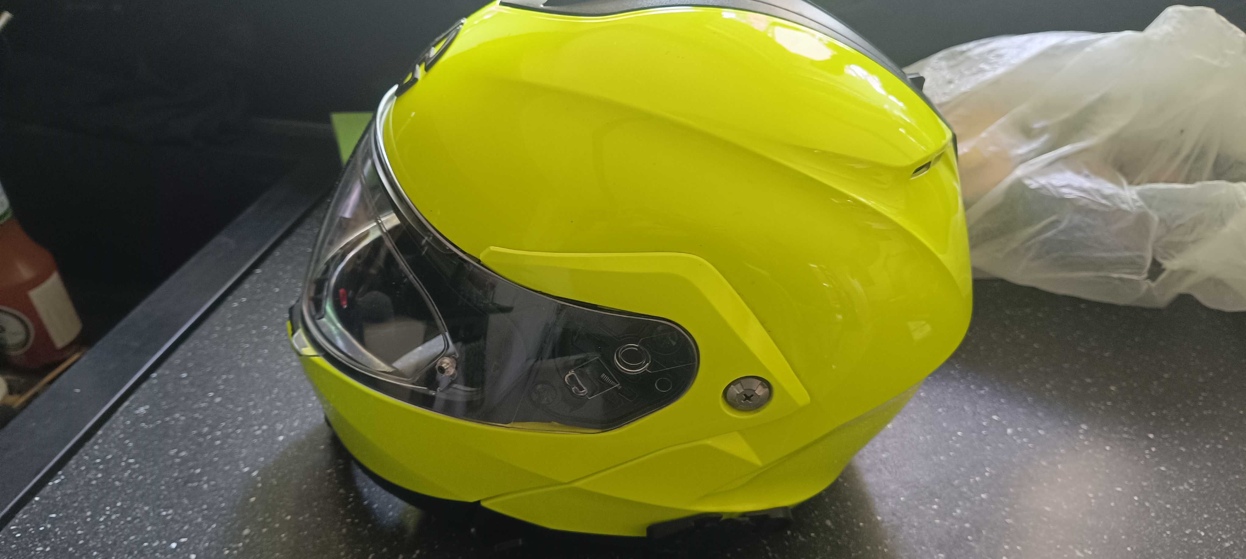 Kask HJC C91 fluo rozmiar L plus intercom T-Max S