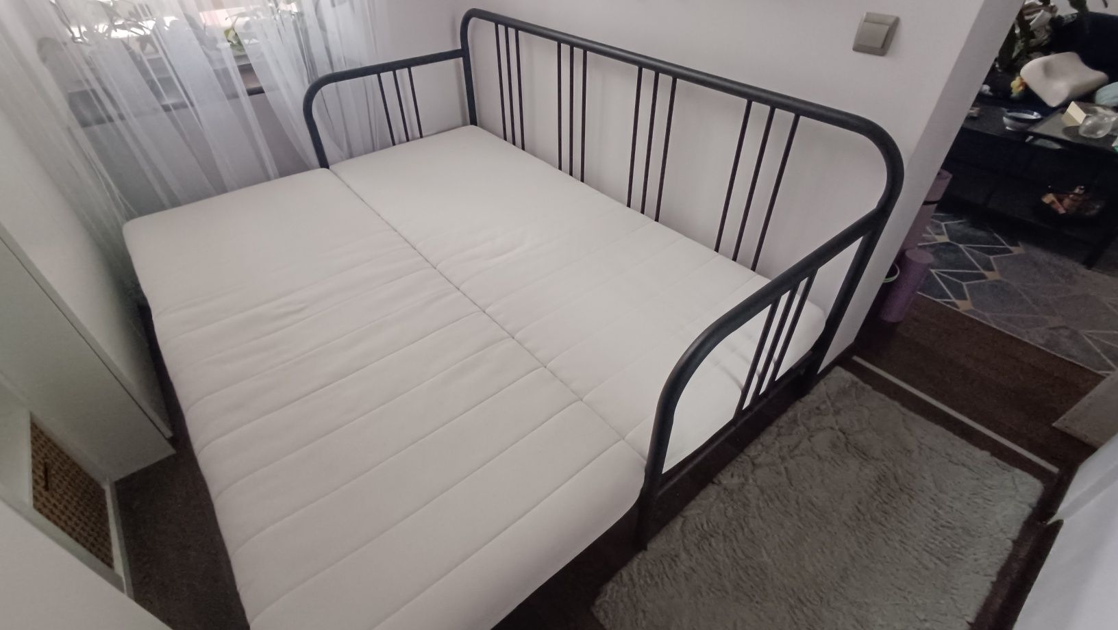 Łóżko FYRESDAL Ikea + 2 materace ÅFJÄLL