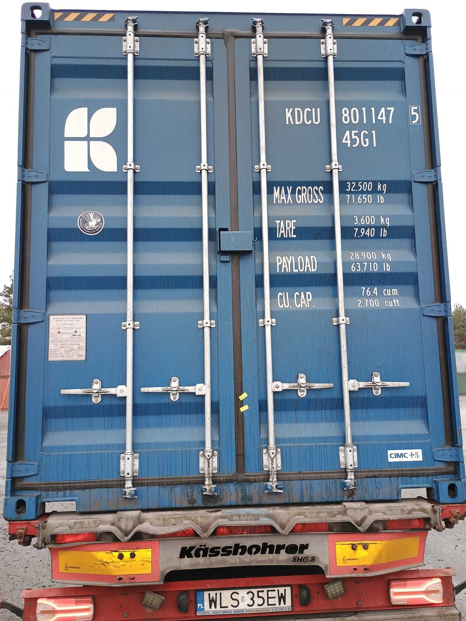 Kontener morski magazynowy 40 DV/HC 12 metrowy,2022 r. Tani transport