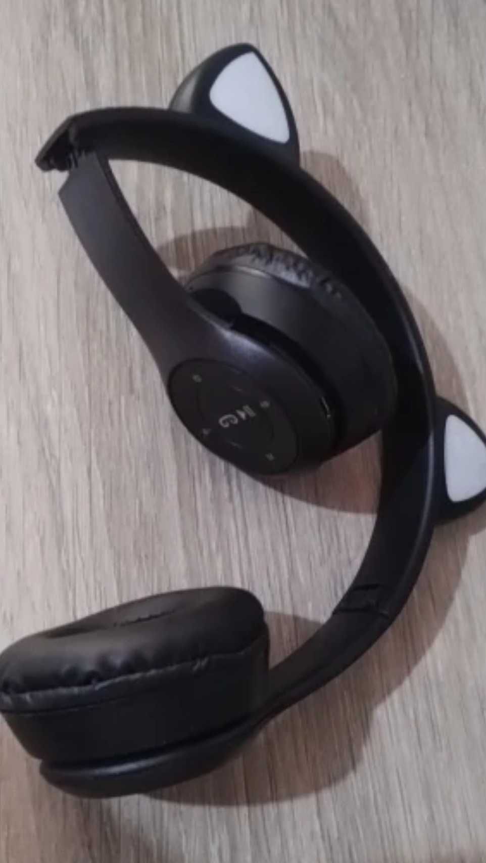 Bluetooth навушники САТ Р47М з котячими вушками та LED підсвічуванням