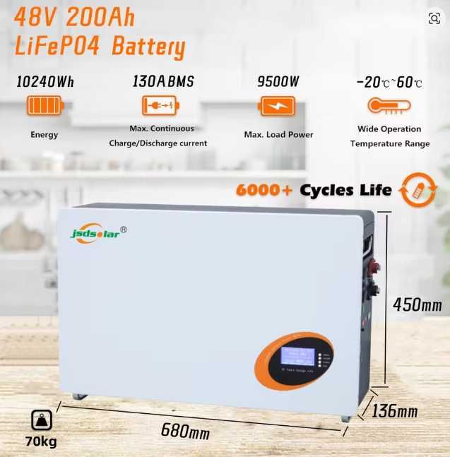 акумулятор Lifepo4 10кВт/г JsdSolar 48в 200а