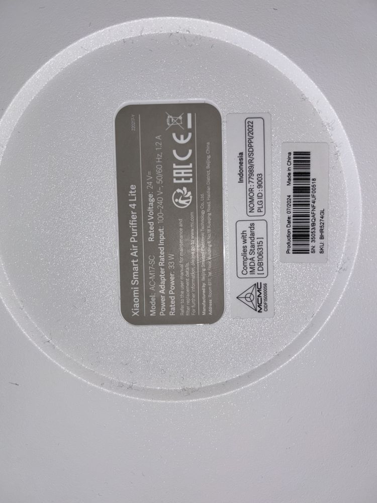 Oczyszczacz powietrza Xiaomi Smart Air Purifier 4 Lite