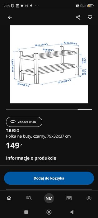 Półka na buty biała