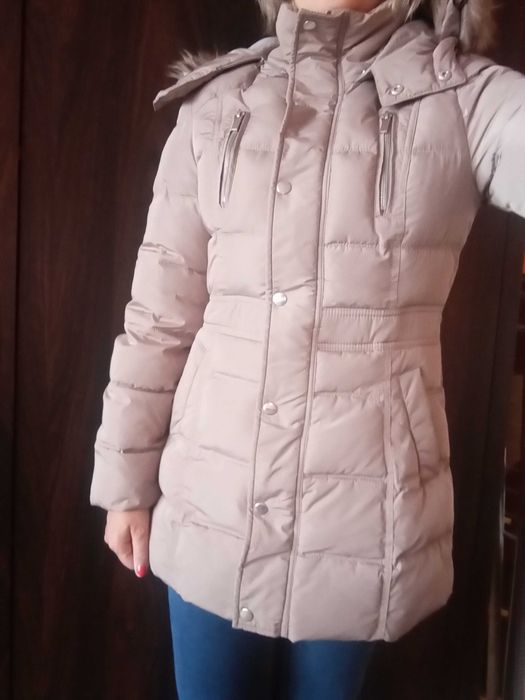 Kurtka damska kremowa zima
