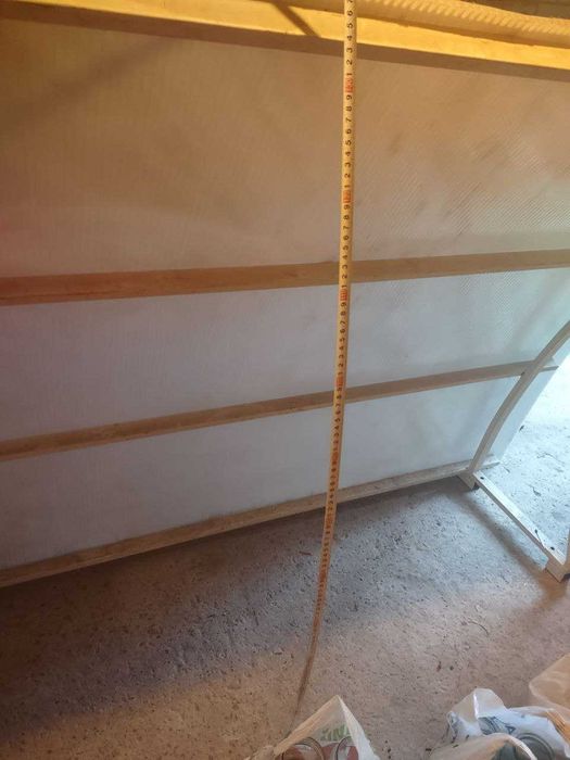 Навес, козырек 150х210см, сотовый поликарбонат 8мм, белый, б/у. Торг