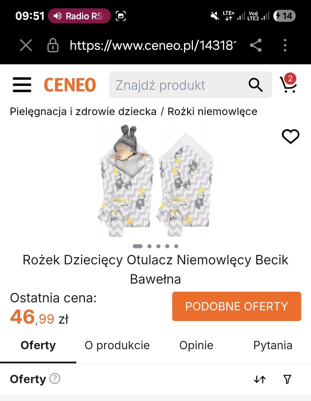 Rożek dziecięcy becik otulacz niemowlęcy otulacz