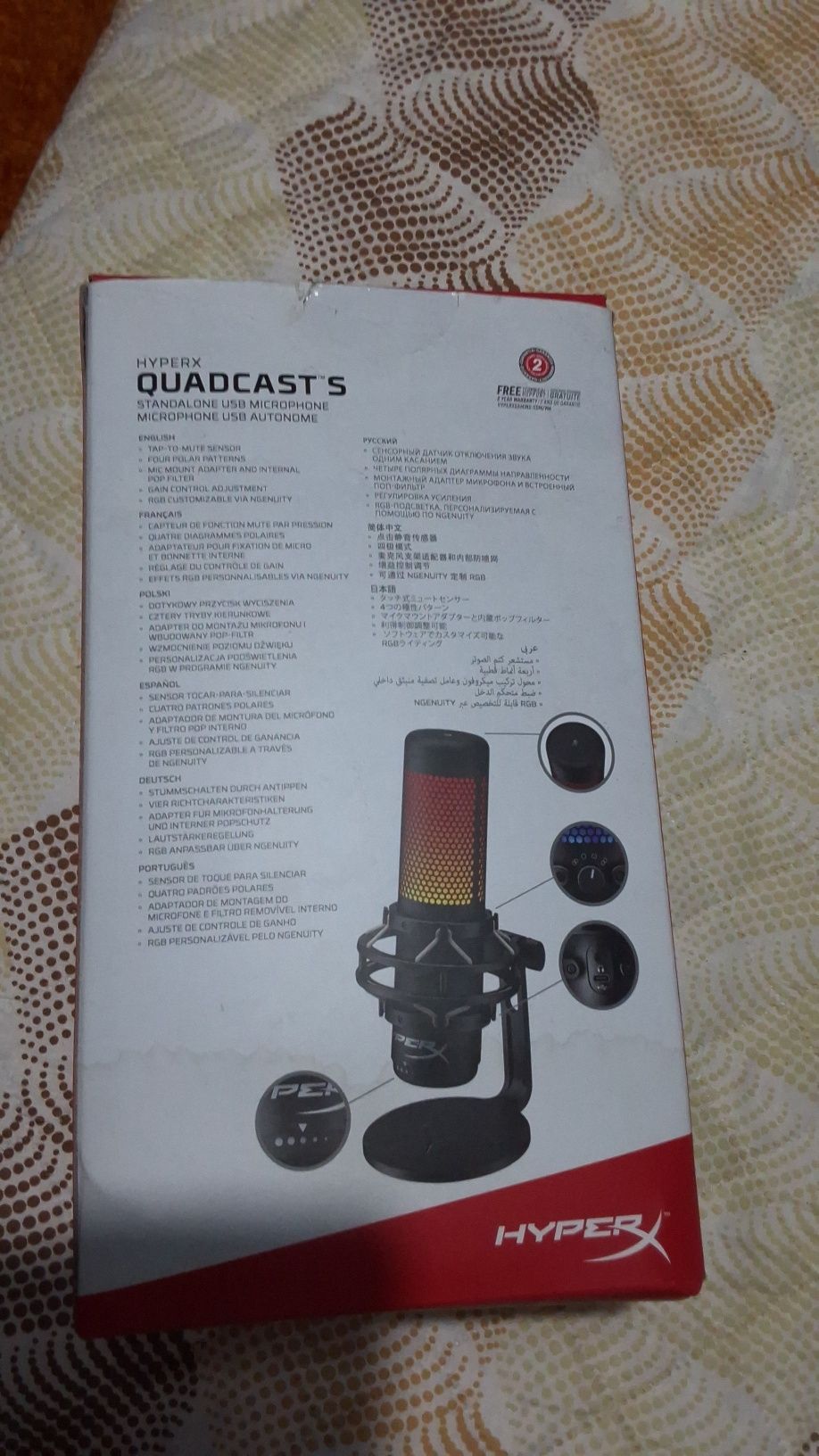 Hyperx Quadcast™s Microfone Gamer Autónomo para  Streamers...