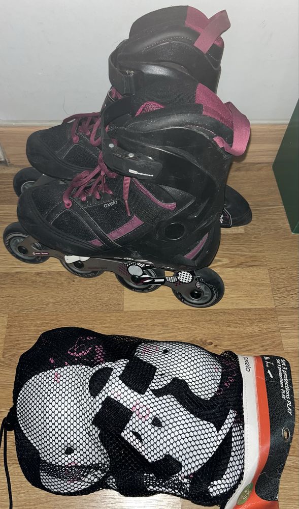 Patins em linha oxelo 38 com acessorios