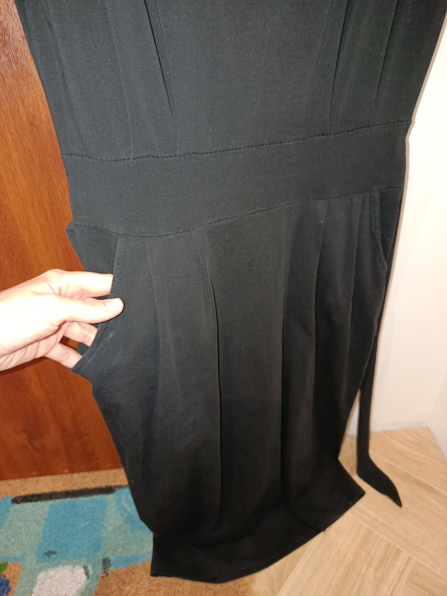 Candy TM czarna midi sukienka damska rozmiar S