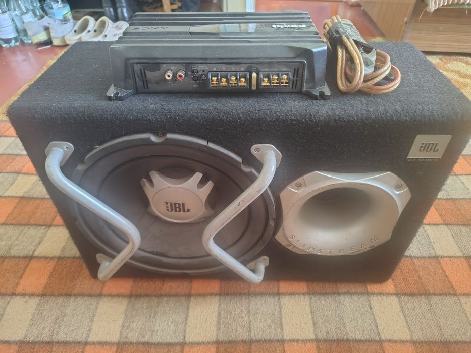 Subwoofer JBL + wzmacniacz Sony