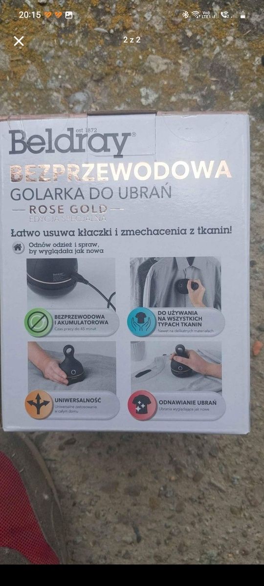 Bezprzewodowa golarka do ubrań BELDRAY