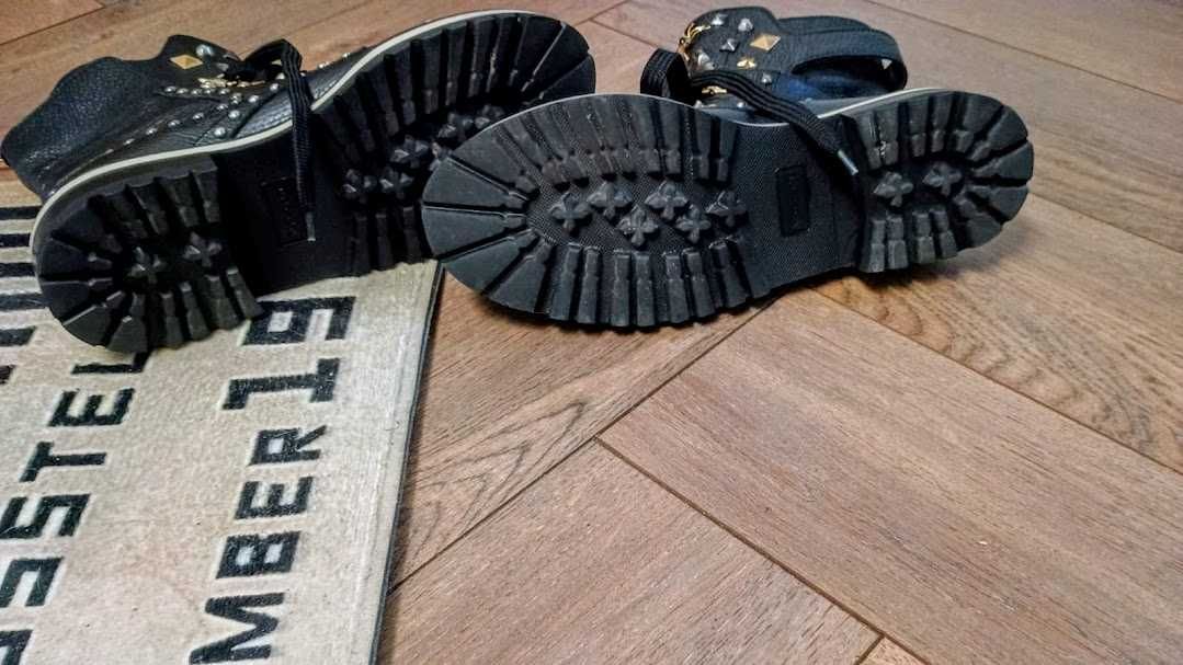 Damskie włoskie trapery botki FABI Model FD5086  skórzane, rozmiar 38,