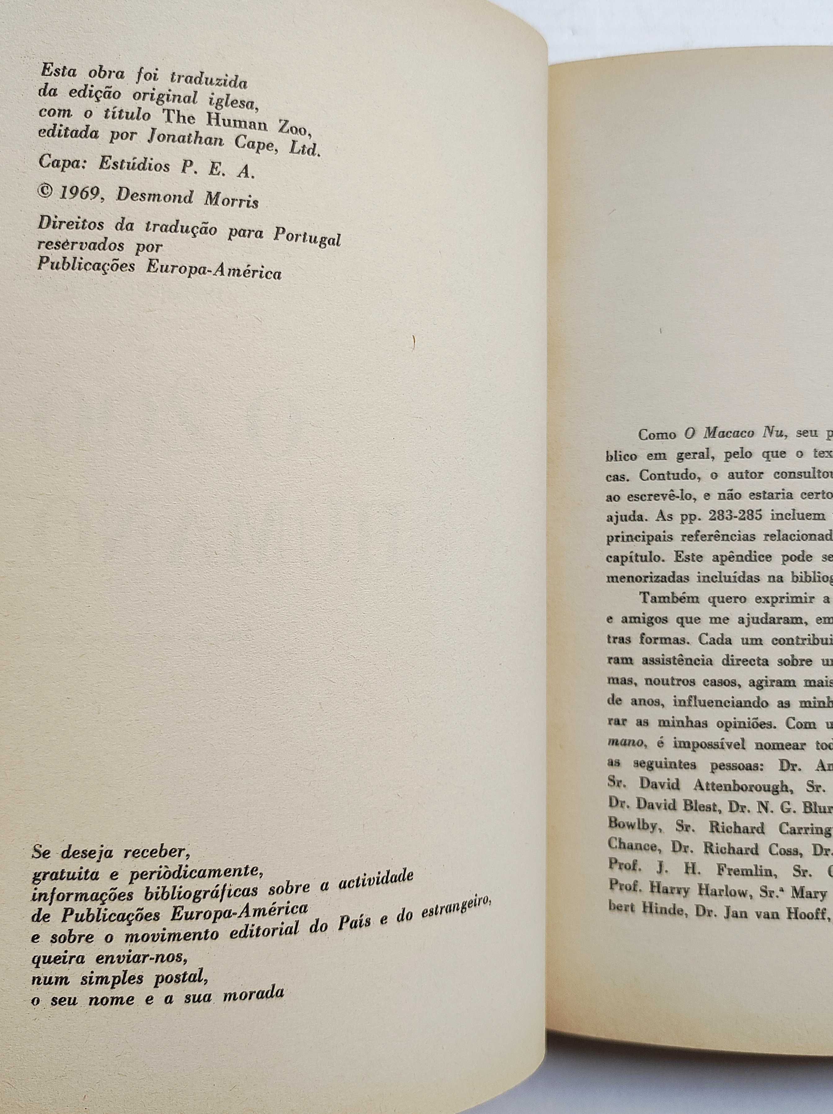 Livro O Zoo Humano - Desmond Morris