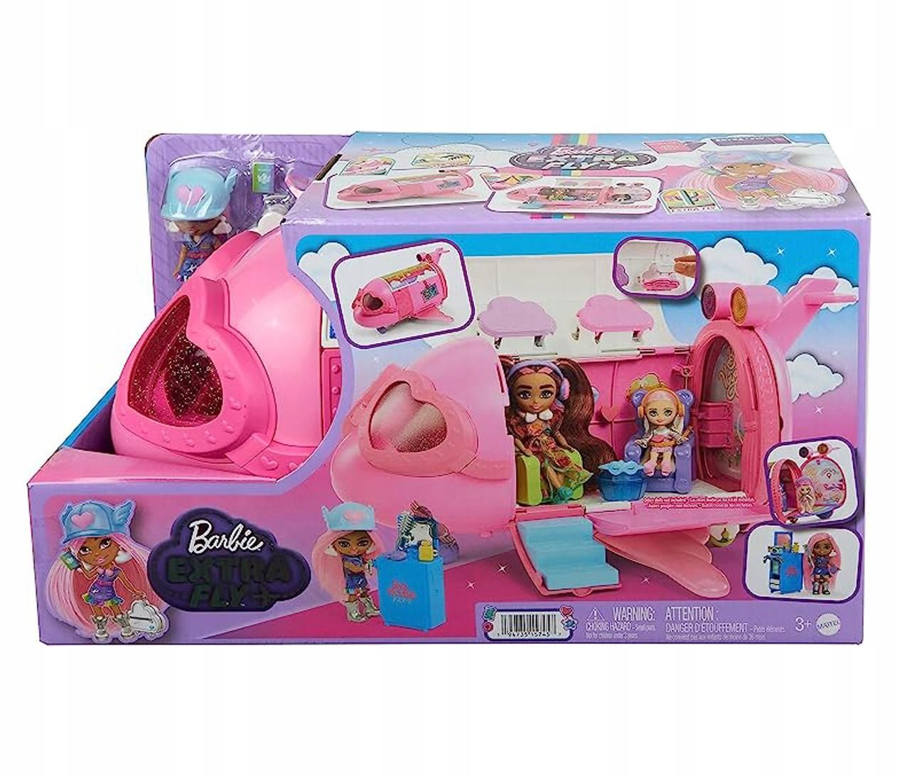 barbie extra fly luksusowy samolot dla lalek + mini lalka barbie