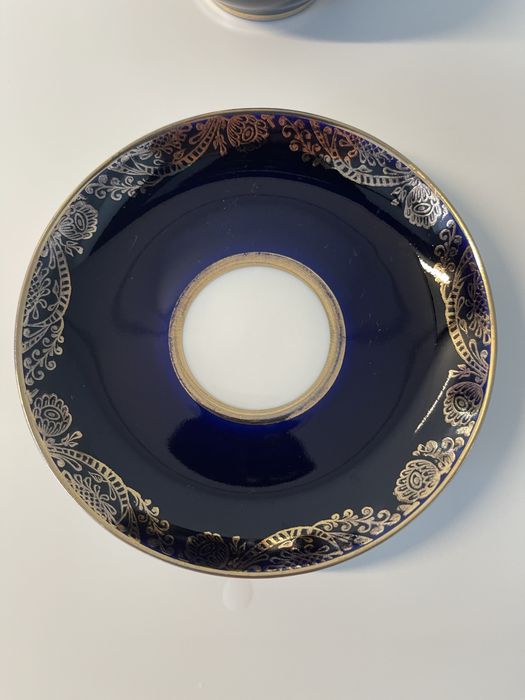 Чашка пара ,(ЛФЗ) коллекционная с празднич надписью 8-марта сост идеал