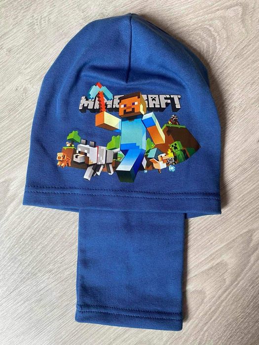 Czapka komplet Minecraft wiosenna