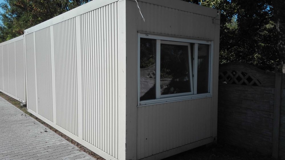 Kontener socjalny biurowy 6x2,45m ocieplony mocna rama weldon aneks