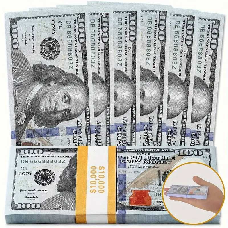 Zabawkowe banknoty $100 –  do filmów i zabawy ( 500 szt.)