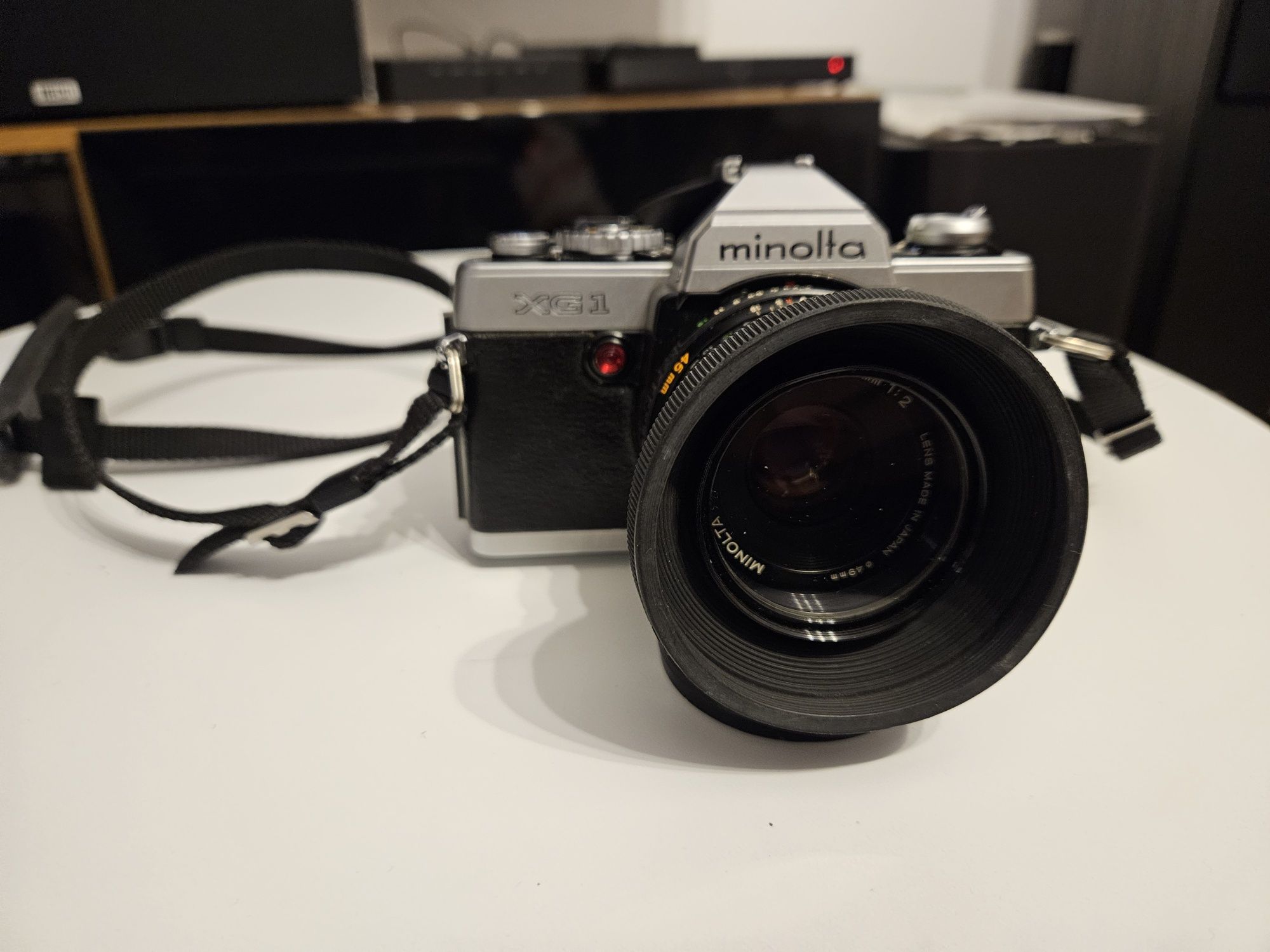 Aparat analogowy Minolta XG1 MD Rokkor 45mm f/2 STAN!