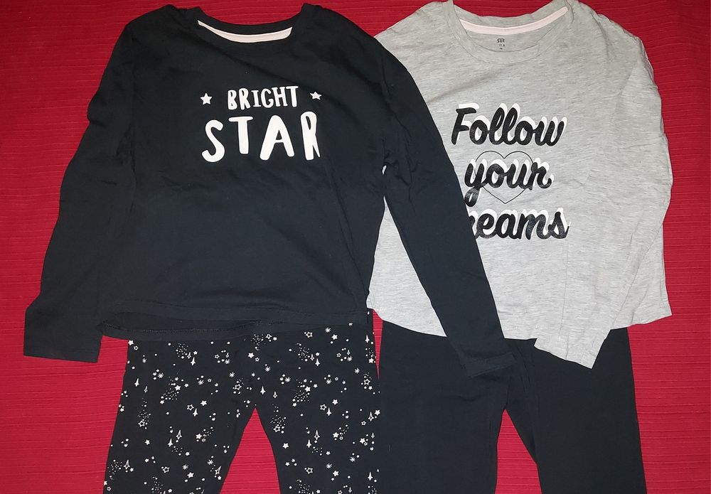 Lote 2 pijamas manga comprida tamanho 9/10A